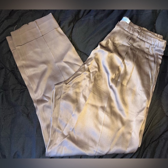 Brunello Cucinelli | Silk Trousers | Brown - Picture 2 of 8